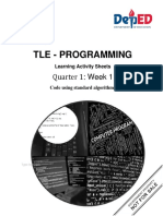 Tle - Programming: Quarter 1: Week 1