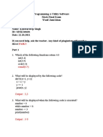 Mock Final Exam Python - Sol