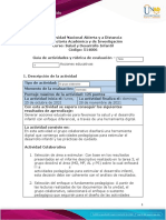 Guia de Actividades y Rúbrica de Evaluación - Unidad 3 - Tarea 4 - Acciones Educativas