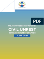 Civil Unrest in Eswatini. Commission On Human Rights 2021