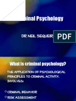 Criminal Psychology: DR Neil Sequeira