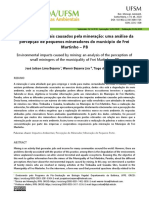 Impactos Ambientais Causados Pela Mineração: Uma Análise Da Percepção de Pequenos Mineradores Do Município de Frei Martinho - PB