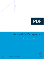 Jeremy Kirby Aristotles Metaphysics Form, Matter and Identity