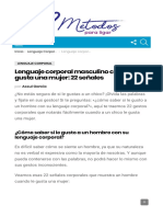 Lenguaje Corporal Masculino Cuando Le Gusta Una Mujer 22 Señales - Métodos para Ligar