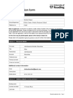 Standard Application Form