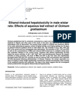 Ethanolinduced Hepatotoxicity in Male Wistar Rats Effects of Aqueous Leaf Extract of Ocimum Gratissimum