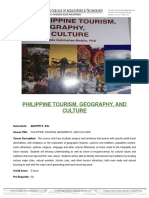 Philippine Tourism, Geography, and Culture