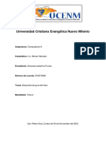 Universidad Cristiana Evangélica Nuevo Milenio: Asignatura: Computación II