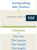 Understanding Arabic Names: The Arabic Naming System