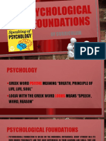 Psychological Foundations: of Curriculum