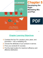 Chapter 5 - Developing The Right Marketing Mix and Plan