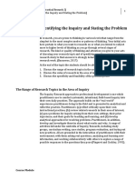 Week 003 Identifying The Inquiry and Stating The Problem