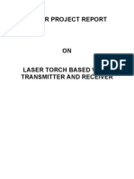 Major Project Report On Laser Torch Based Voice Transmitter and Receiver