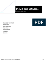 Doosan Puma 400 Manual: Table of Content