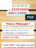 Philosophy of Extension Education