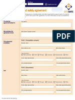 Site Specific Health and Safety Agreement