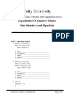 Data Structure Exam Sample - 2020