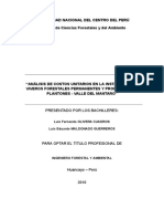 "Análisis de Costos Unitarios en La Instalación de Viveros Forestales