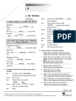 Worksheet 5: Present Continuous For Future