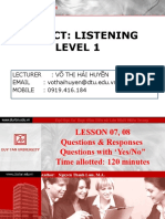 ENG 118 - Listening - Level 1 - 2020S - Lecture Slides - 07, 08