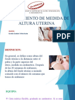 Procedimiento de Medida de Altura Uterina