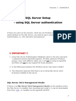 SQL Server Setup - Using SQL Server Authentication: !! Important !!