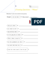 Intermediate Forming Questions - Where