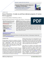 Green Chemistry: A Study On Acid-Base Indicator Property of Various Flower Pigments