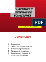 Ecuaciones y Sistemas de Ecuaciones