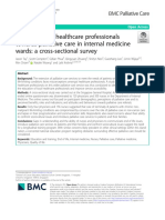 Perceptions of Healthcare Professionals Towards Palliative Care in Internal Medicine Wards: A Cross-Sectional Survey