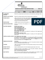 Peugeot 206 02: Specific Vehicle Alarm Fitting Instructions Rev. 00