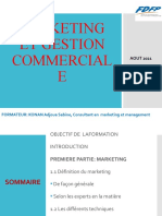 Marketing Et Gestion Commercial E: AOUT 2021