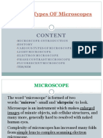 Various Types OF Microscopes: Content