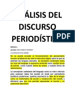 Análisis Del Discurso Periodístico