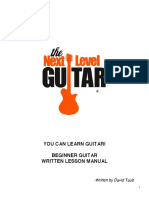 You Can Learn Guitar! Beginner Guitar Written Lesson Manual: - Written by David Taub