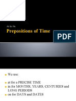 Prepositions of Time: At, In, On