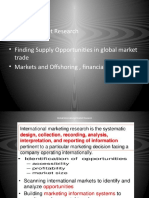 Global Market Research - Finding Supply Opportunities in Global Market Trade - Markets and Offshoring, Financial Feasibility