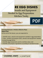 Prepare Egg Dishes: (Tools, Utensils and Equipment Needed in Egg Preparation Kitchen Tools)