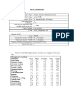 Survey Questionnaire