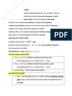 QUADRATIC FUNCTIONS