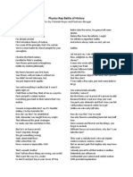 Physics Rap Battle of History: Lyrics By: Fionnah Reyes and Paulsson Abrugar