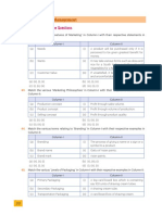 Unit-11: Marketing Management: (A) Match The Column Type Questions