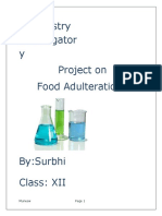 Chemistry Investigatory Project On Food