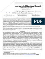 (Zhiyong, S.) College English Language Teaching Reform and Key Factors Determining EFL Teachers' Professional Development