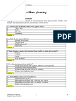 Test: Chapter 5 - Menu Planning: Multiple-Choice Questions