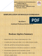 Simplification of Boolean Expression