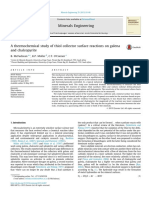 A Thermochemical Study of Thiol Collector Surface Reactions On Galena and Chalcopyrite