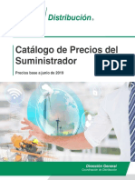 Catálogo de Precios Del Suministrador Junio 2019