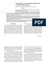 Original Article Knowledge, Attitude and Perception of Water Pipe Smoking (Shisha) Among Adolescents Aged 14-19 Years