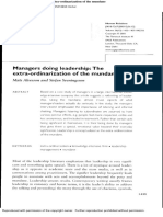 Alvesson y Sveningsson 2003 - Managers Doing Leadership - The Extra-Ordinarization of The Mundane